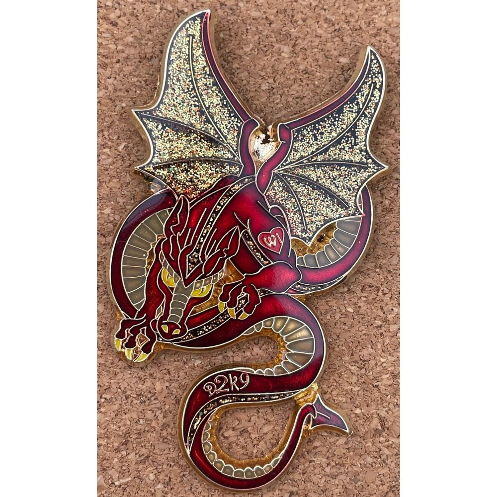 Destination Imagination Dragon Enamel Pin Set Multicolor Glitter 4 Piece View 6